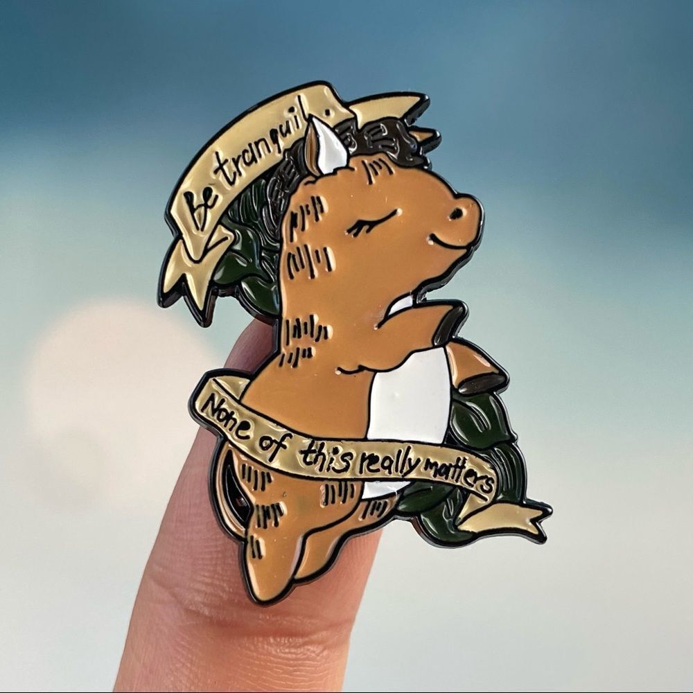 Baby Goat Be Tranquil Enamel Pin/ Brooch Lapel